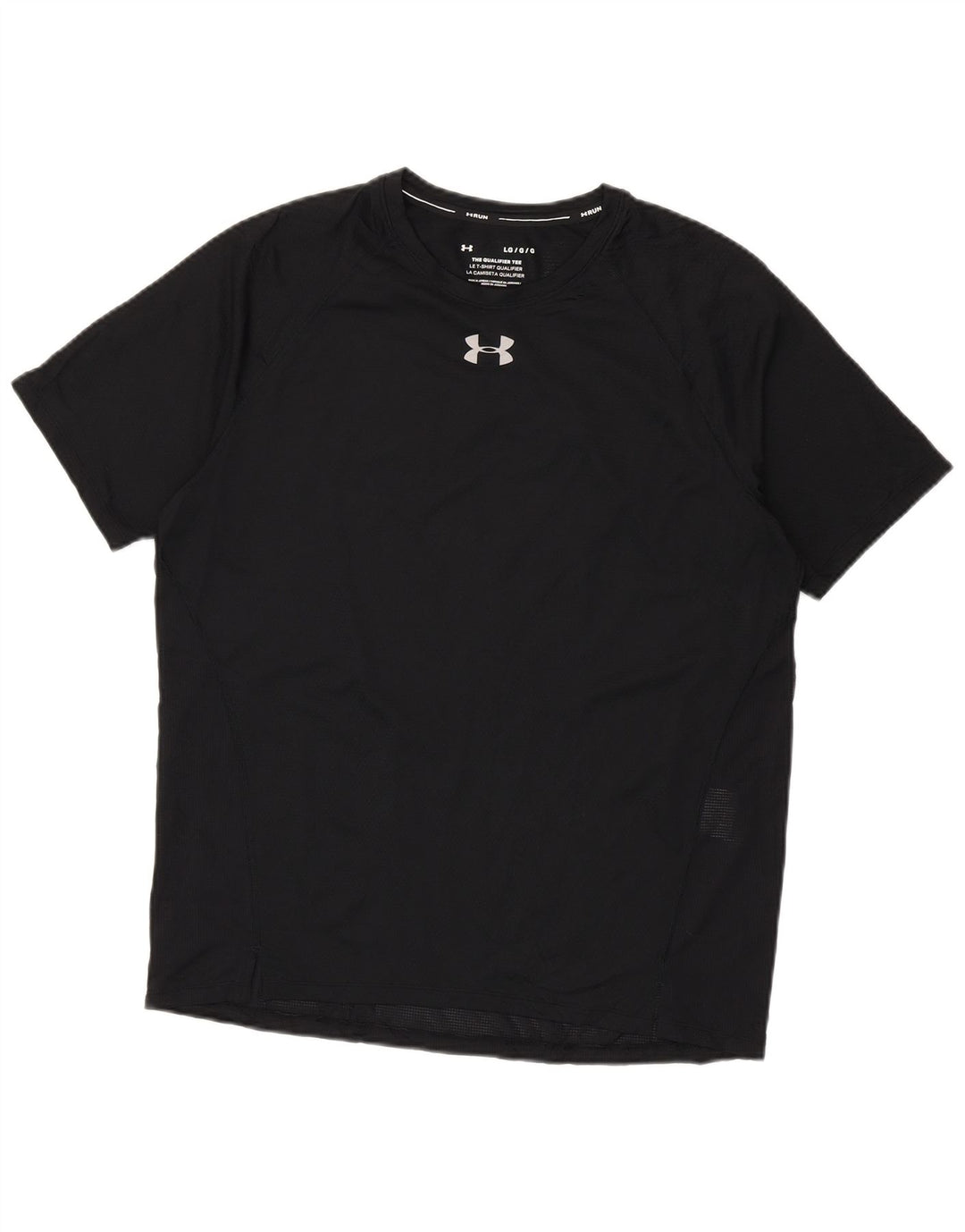 Under Armour Mens T-Shirt Top Large Black Polyester