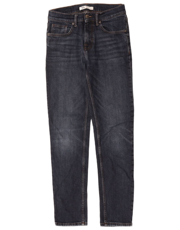 Zara Mens Slim Jeans EU 38 Small W30 L30 Navy Blue Cotton