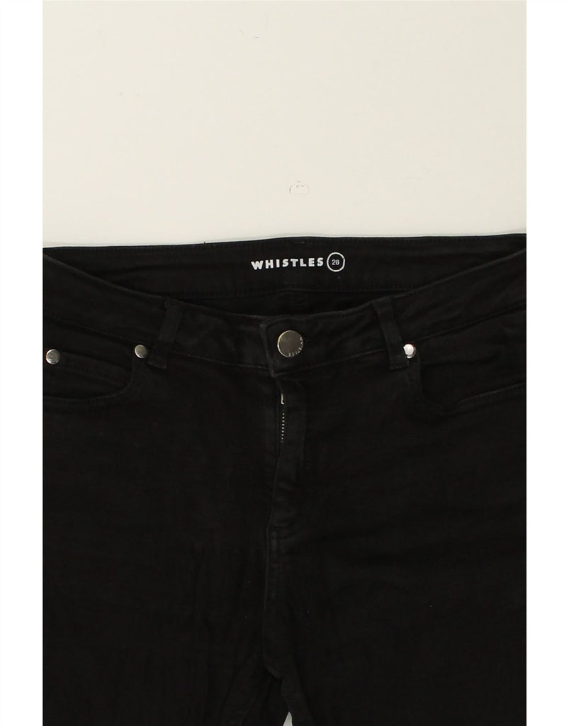 WHISTLES Womens Skinny Jeans W28 L30  Black Cotton | Vintage Whistles | Thrift | Second-Hand Whistles | Used Clothing | Messina Hembry 