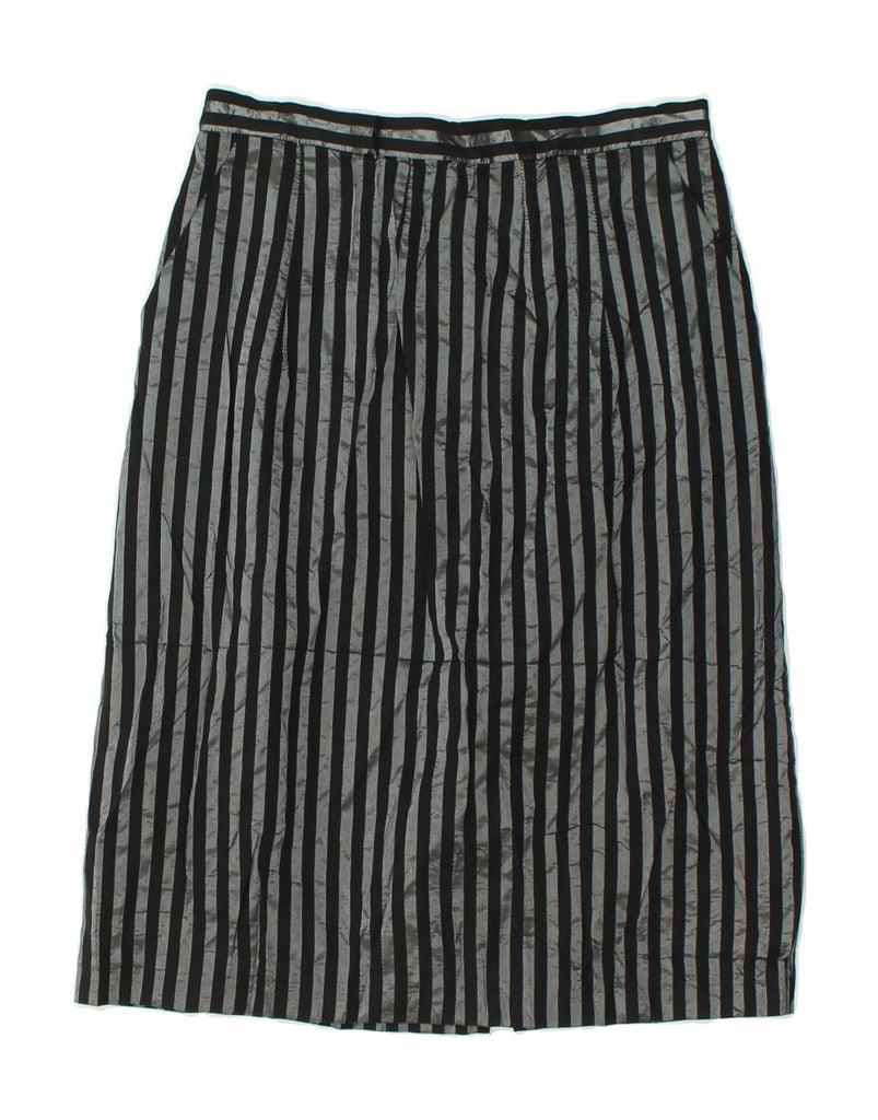 VINTAGE Womens Straight Skirt W28 Medium Black Striped | Vintage Vintage | Thrift | Second-Hand Vintage | Used Clothing | Messina Hembry 