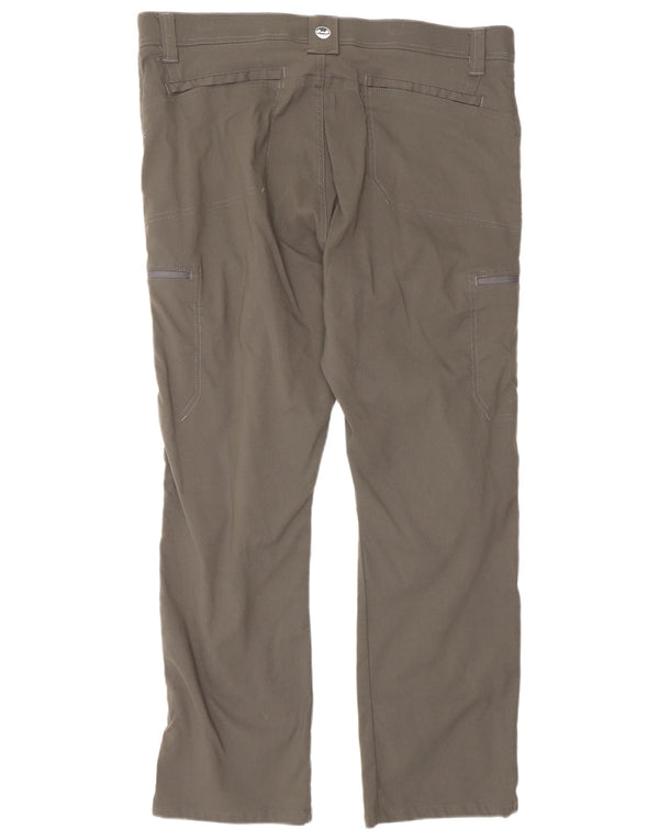 Wrangler Mens Straight Hiking Cargo Trousers W36 L30 Grey Nylon