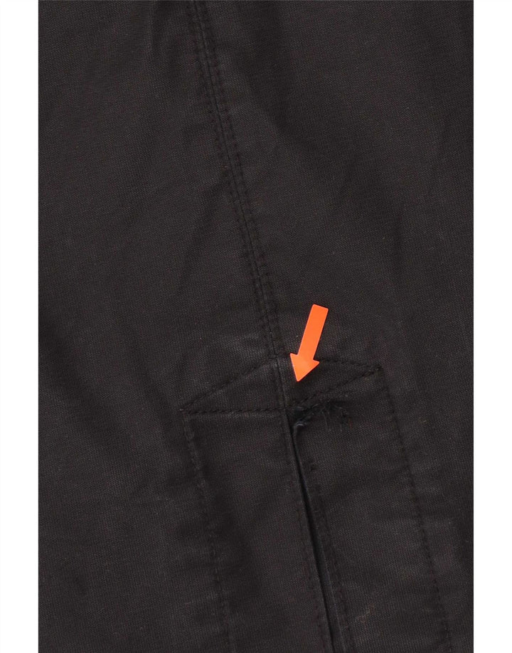 G-Star Womens Windbreaker Coat UK 40 Large Black Cotton