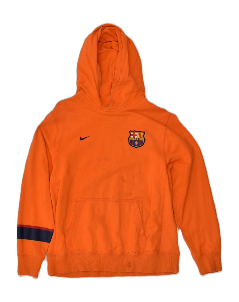 NIKE Boys Hoodie Jumper 12-13 Years Large Orange | Vintage Nike | Thrift | Second-Hand Nike | Used Clothing | Messina Hembry 