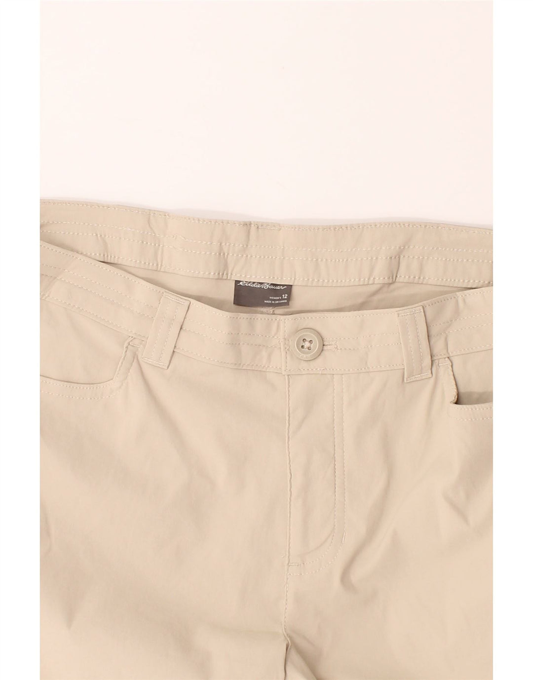 EDDIE BAUER Womens Cargo Shorts US 12 Large W34 Beige Nylon Vintage Eddie Bauer and Second-Hand Eddie Bauer from Messina Hembry 