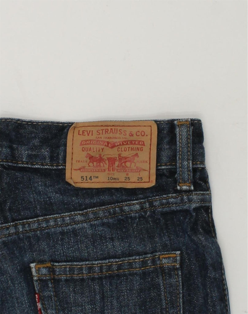 LEVI STRAUSS & CO Boys 514 Straight Jeans 9-10 Years W25 L25  Navy Blue | Vintage Levi Strauss & Co | Thrift | Second-Hand Levi Strauss & Co | Used Clothing | Messina Hembry 