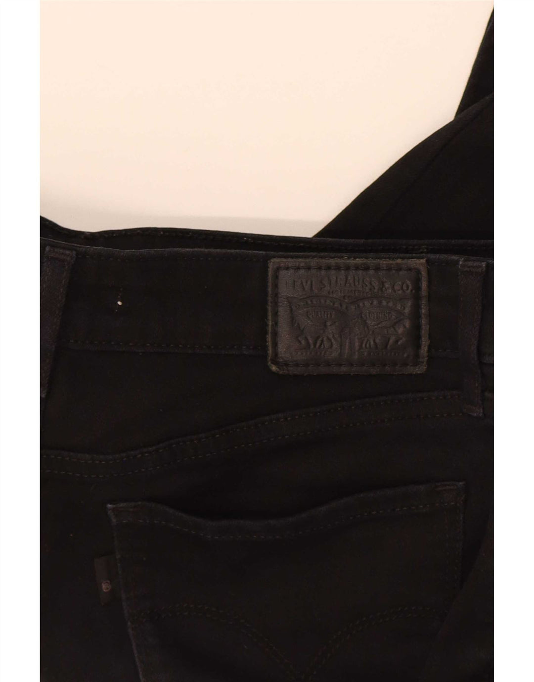 Levi's Womens 715 Bootcut Jeans W26 L32 Black Cotton