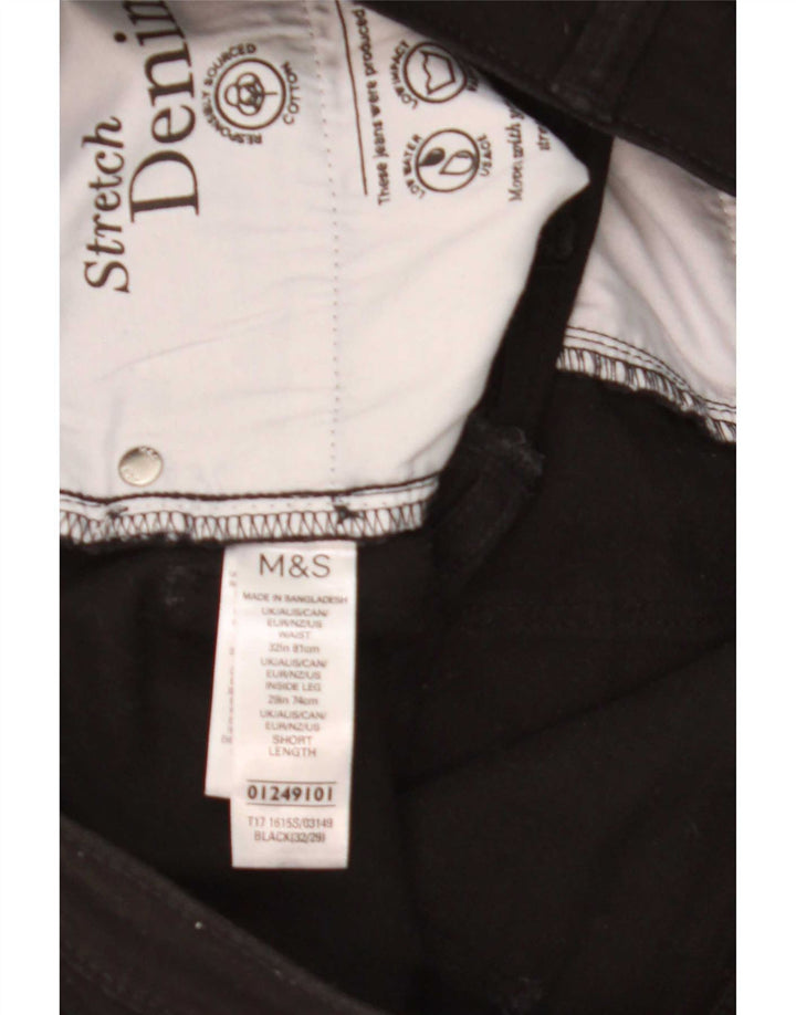 Marks & Spencer Mens Slim Jeans W32 L29 Black Cotton
