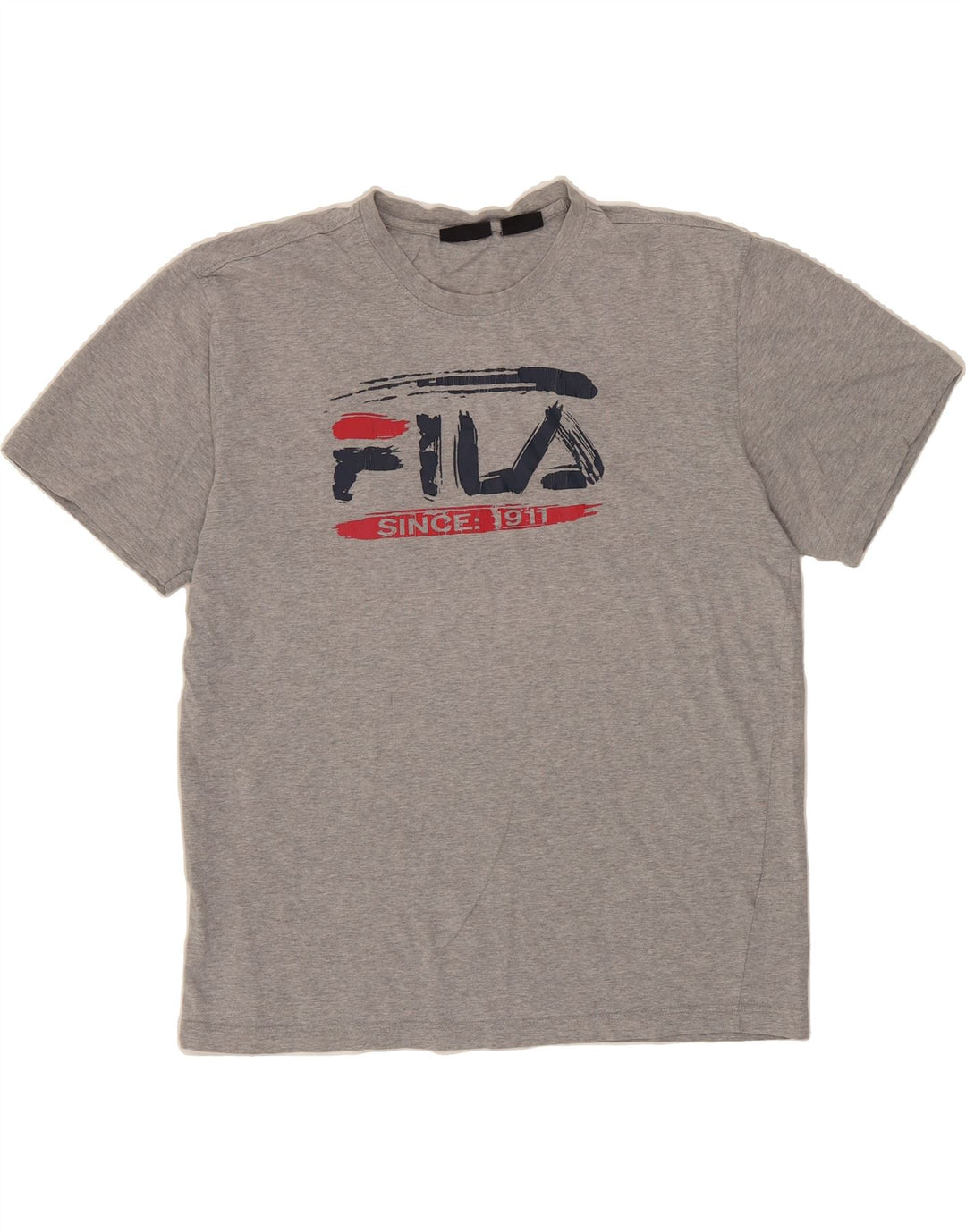 FILA Mens Graphic T-Shirt Top Large Grey Cotton Vintage Fila and Second-Hand Fila from Messina Hembry 