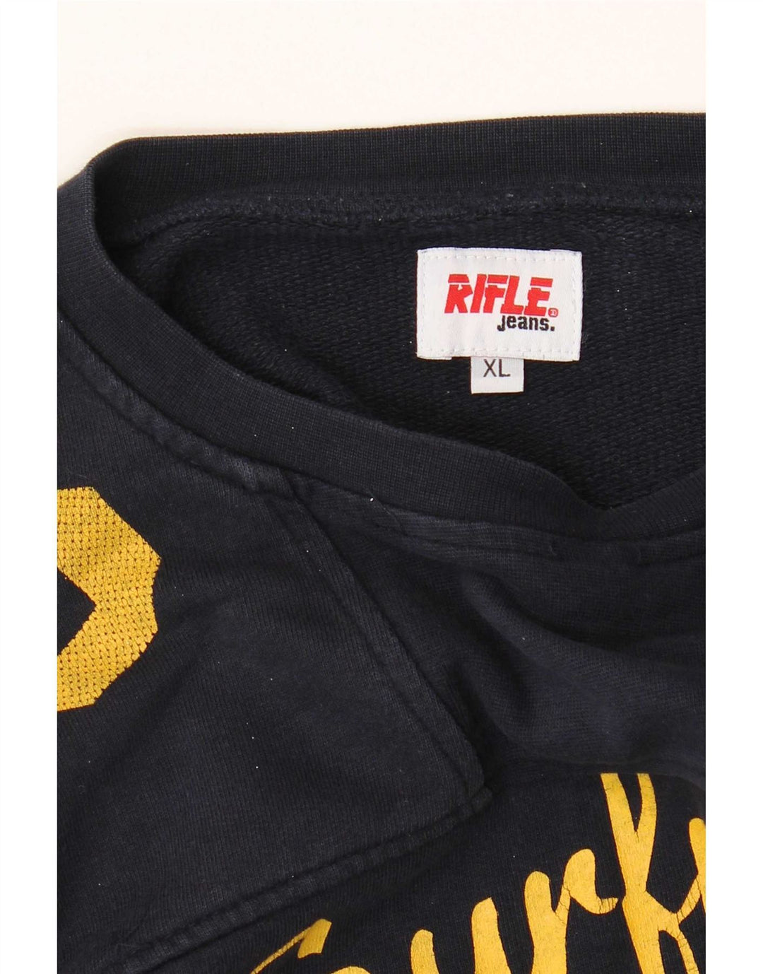 Rifle Mens Graphic Sweatshirt Jumper XL Navy Blue