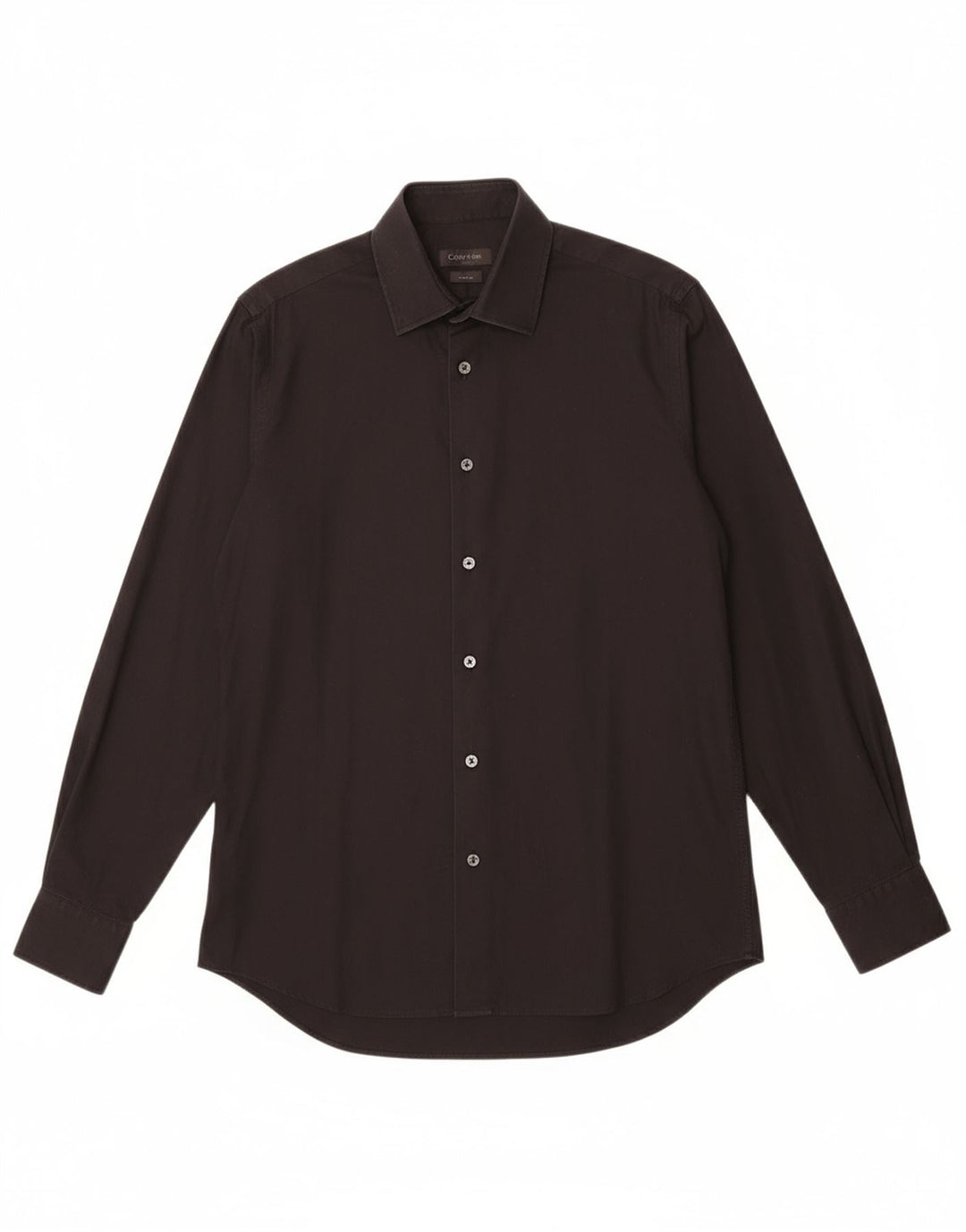 CALVIN KLEIN Mens Slim Fit Shirt Size 41 Large Black Cotton