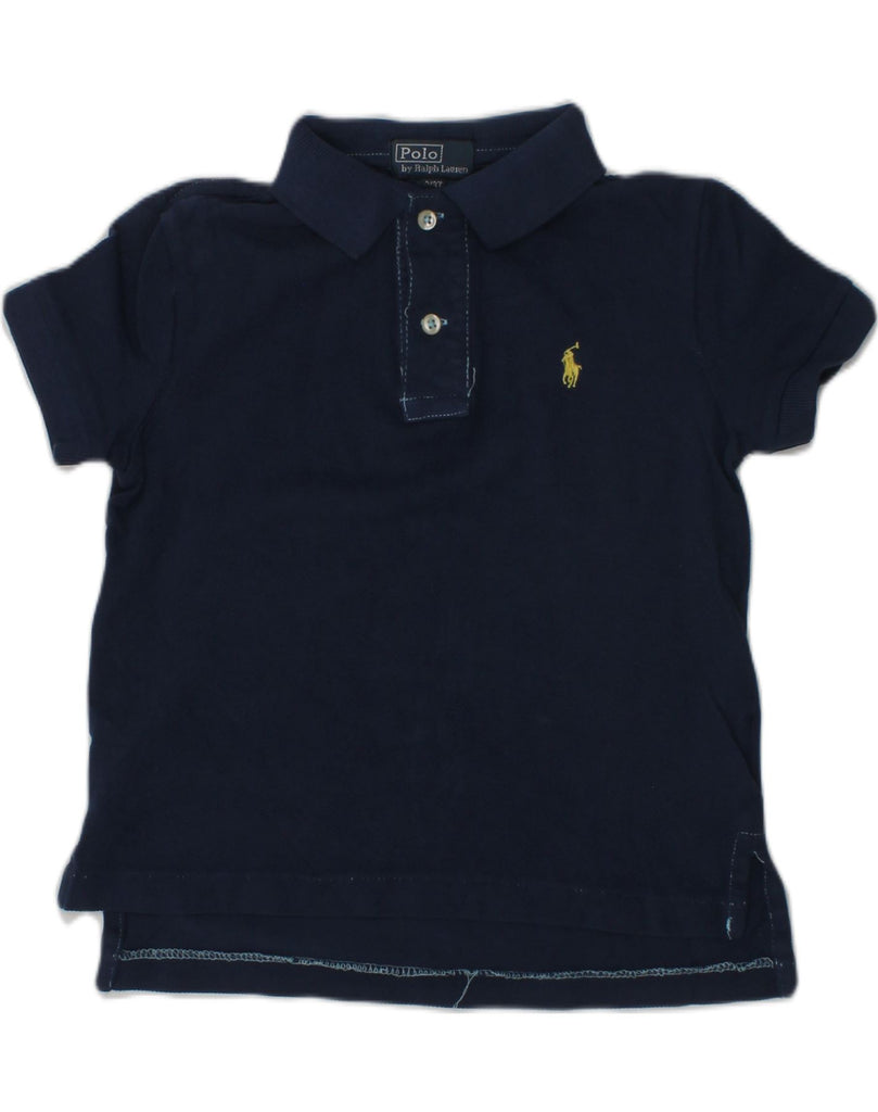 POLO RALPH LAUREN Boys Polo Shirt 2-3 Years Navy Blue Cotton | Vintage Polo Ralph Lauren | Thrift | Second-Hand Polo Ralph Lauren | Used Clothing | Messina Hembry 