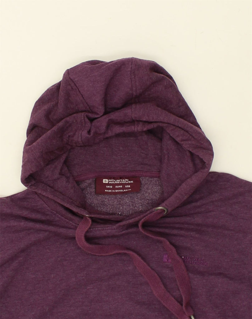 MOUNTAIN WAREHOUSE Womens Hoodie Jumper UK 12 Medium Purple Cotton | Vintage Mountain Warehouse | Thrift | Second-Hand Mountain Warehouse | Used Clothing | Messina Hembry 