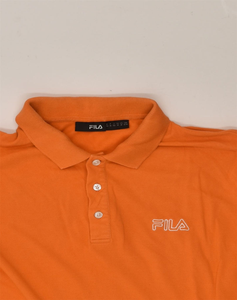 FILA Mens Polo Shirt Medium Orange Cotton | Vintage Fila | Thrift | Second-Hand Fila | Used Clothing | Messina Hembry 