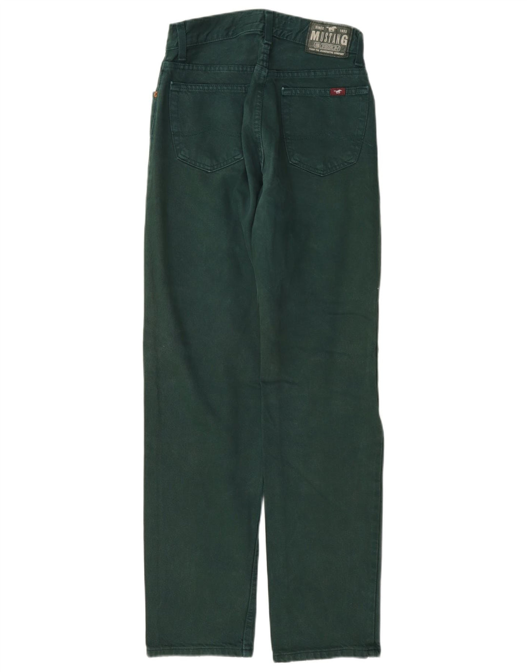 Mustang Mens Straight Jeans W27 L32 Green Cotton