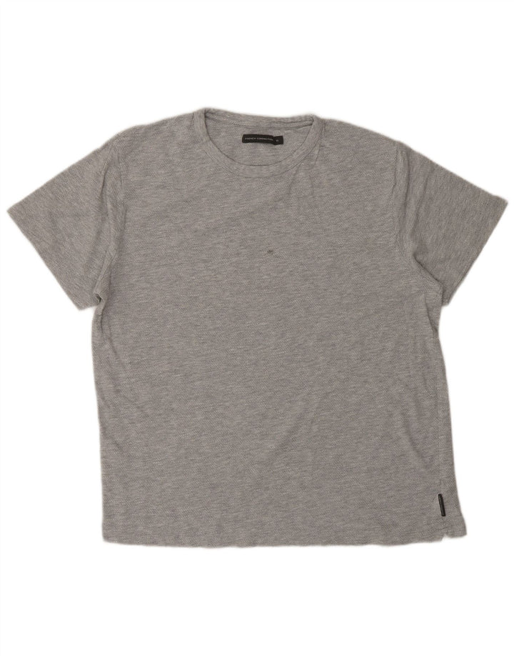 French Connection Mens T-Shirt Top XL Grey Cotton
