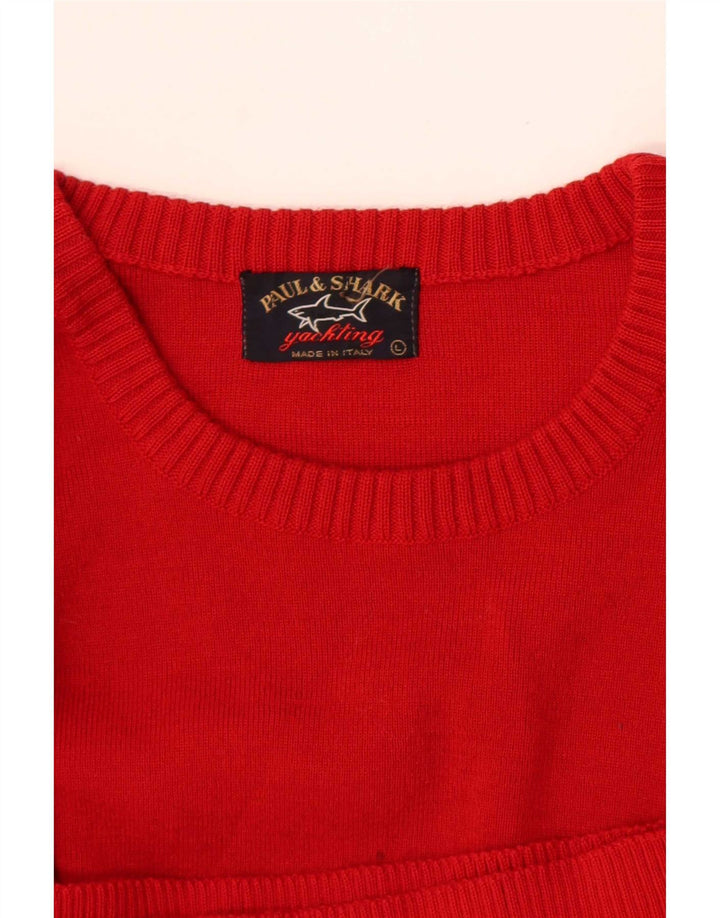 Paul & Shark Mens Crew Neck Jumper Sweater Large Red