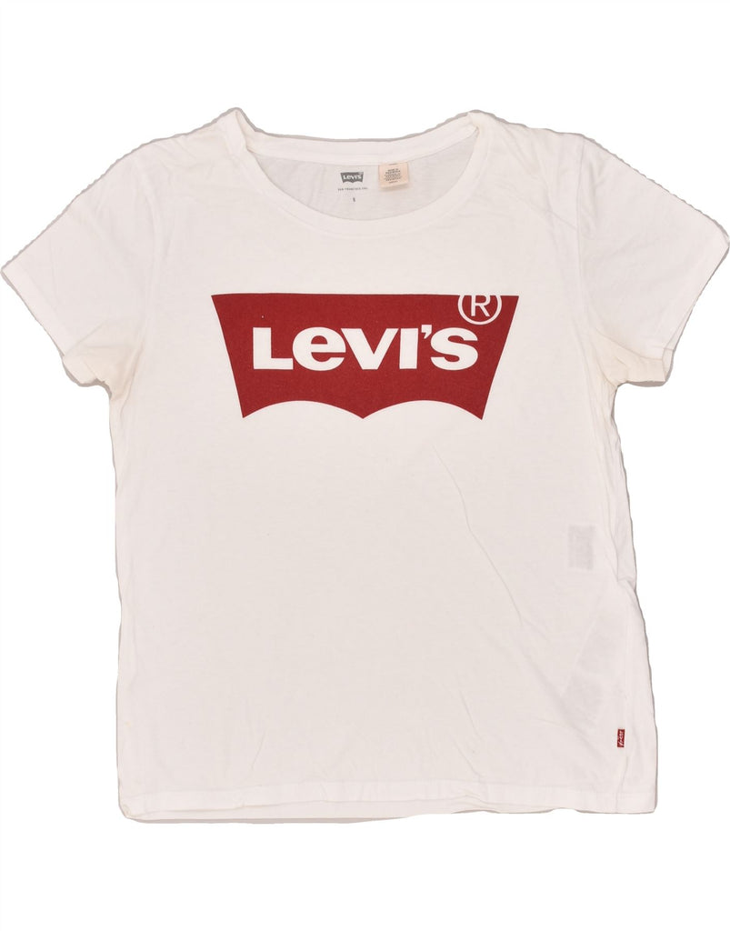 LEVI'S Mens Graphic T-Shirt Top Small White Cotton | Vintage Levi's | Thrift | Second-Hand Levi's | Used Clothing | Messina Hembry 