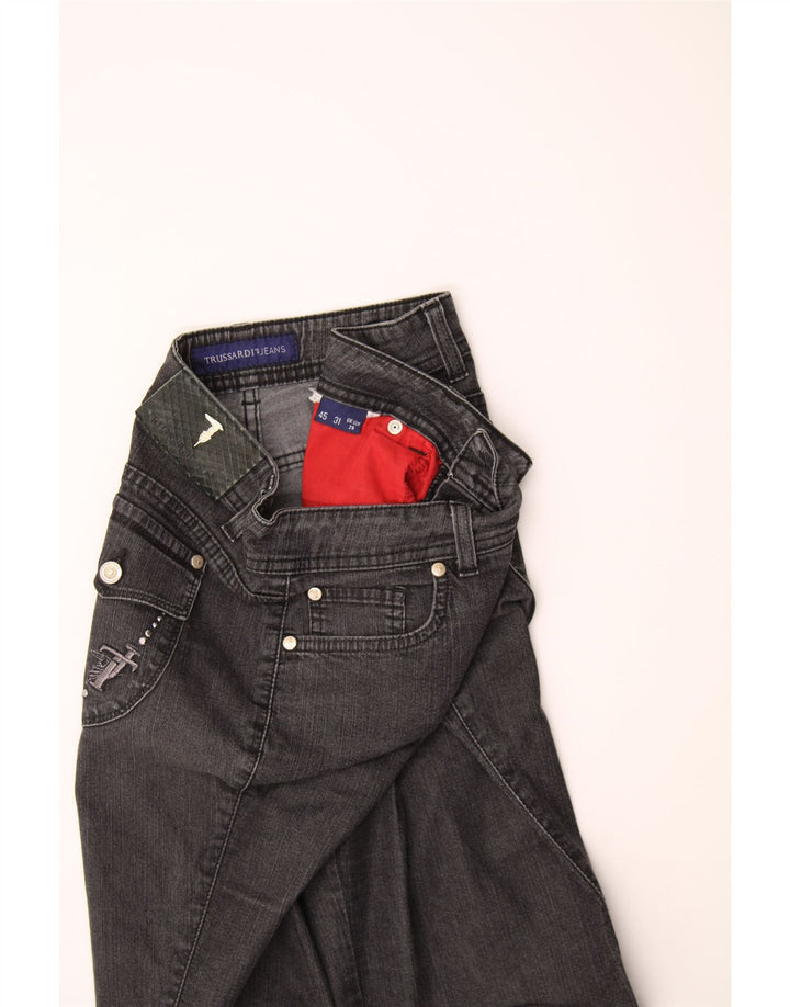 TRUSSARDI Womens Slim Jeans W29 L29 Black Vintage Trussardi and Second-Hand Trussardi from Messina Hembry 