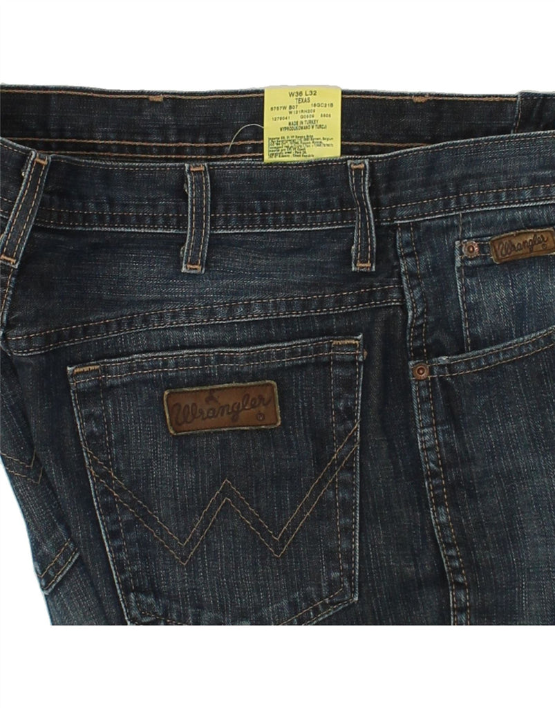WRANGLER Mens Texas Straight Jeans W36 L36  Black Cotton | Vintage Wrangler | Thrift | Second-Hand Wrangler | Used Clothing | Messina Hembry 