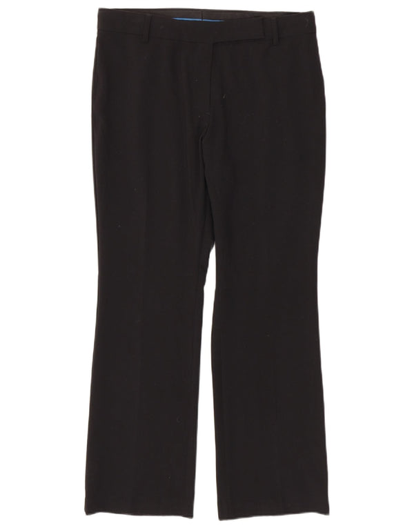 Marks & Spencer Womens Bootcut Casual Trousers UK 12 Medium W32 L28 Black