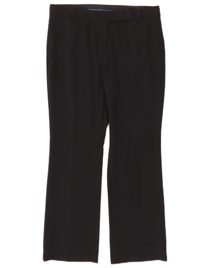 Marks & Spencer Womens Bootcut Casual Trousers UK 12 Medium W32 L28 Black