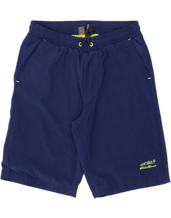 EDDIE BAUER Boys Sport Shorts 10-11 Years Medium Navy Blue Polyester Vintage Eddie Bauer and Second-Hand Eddie Bauer from Messina Hembry 