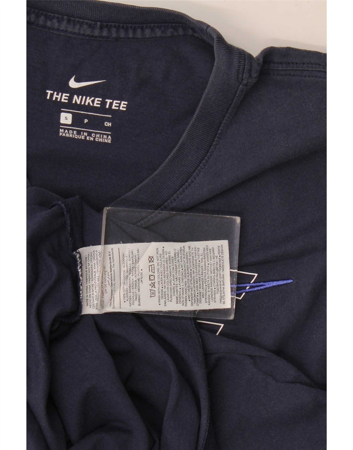 Nike Mens Graphic T-Shirt Top Small Navy Blue Cotton