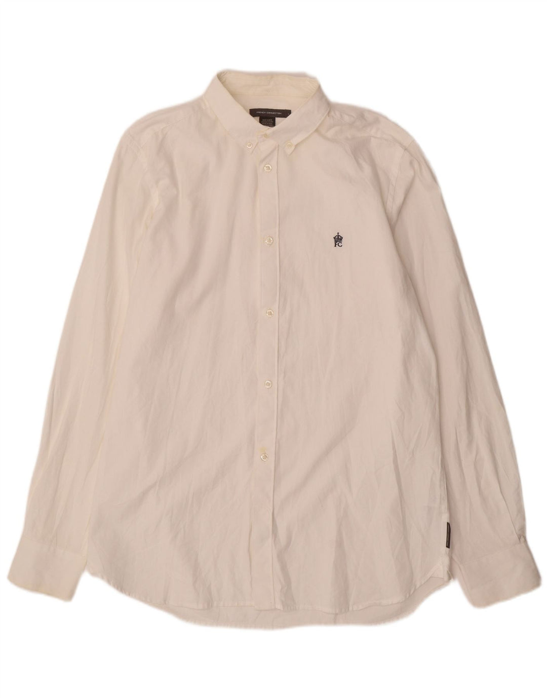 French Connection Mens Shirt Large White Cotton