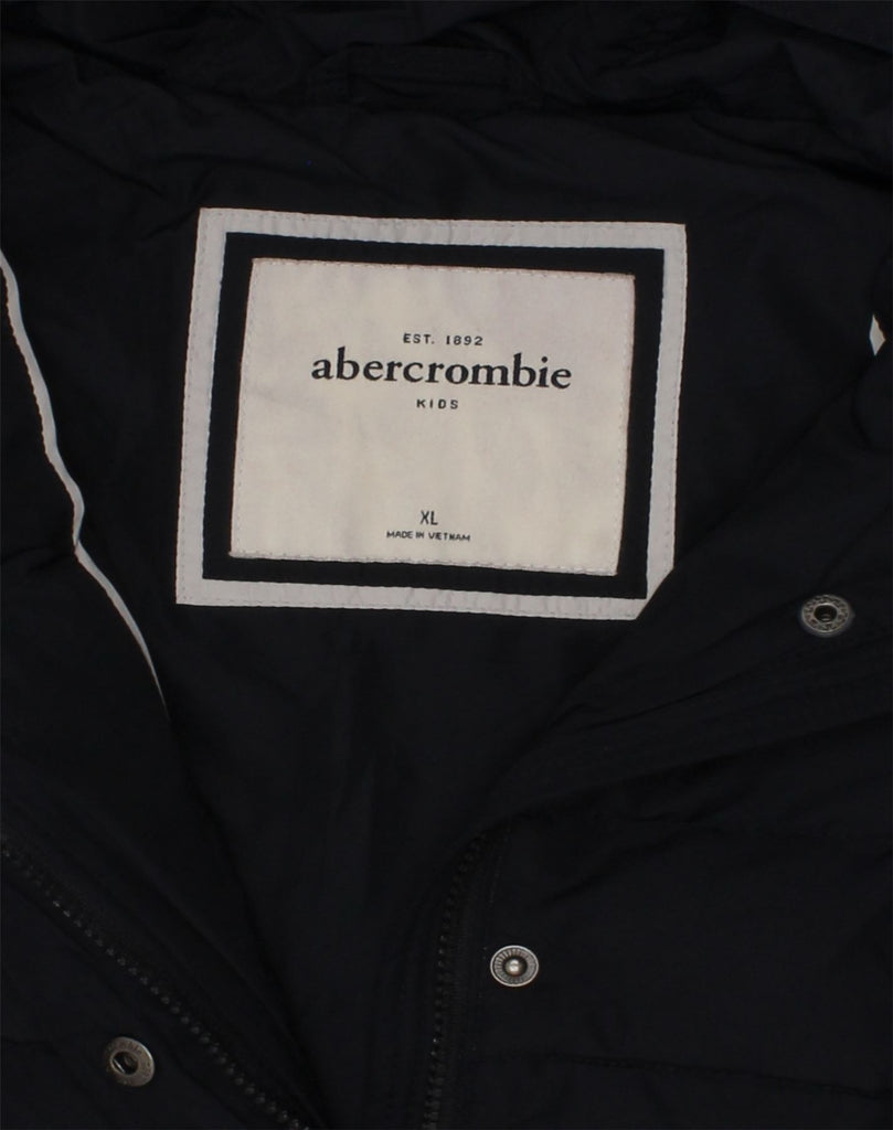 ABERCROMBIE & FITCH Girls Hooded Padded Jacket 13-14 Years XL Navy Blue | Vintage Abercrombie & Fitch | Thrift | Second-Hand Abercrombie & Fitch | Used Clothing | Messina Hembry 