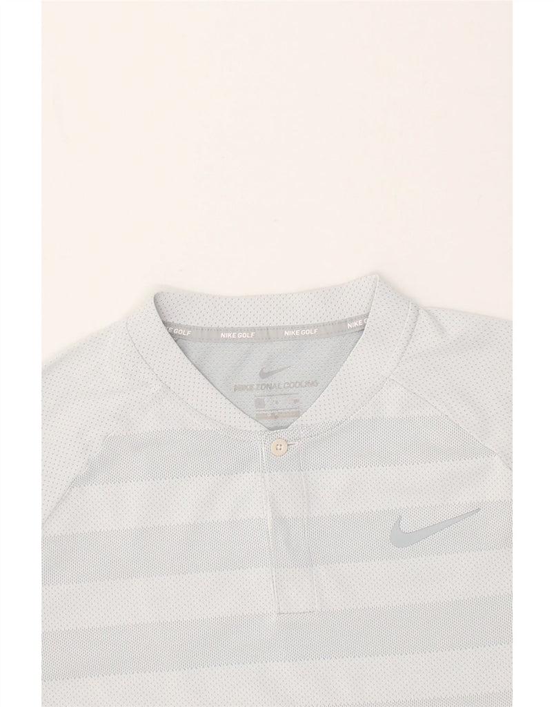 NIKE Mens T-Shirt Top Small Grey Striped | Vintage Nike | Thrift | Second-Hand Nike | Used Clothing | Messina Hembry 