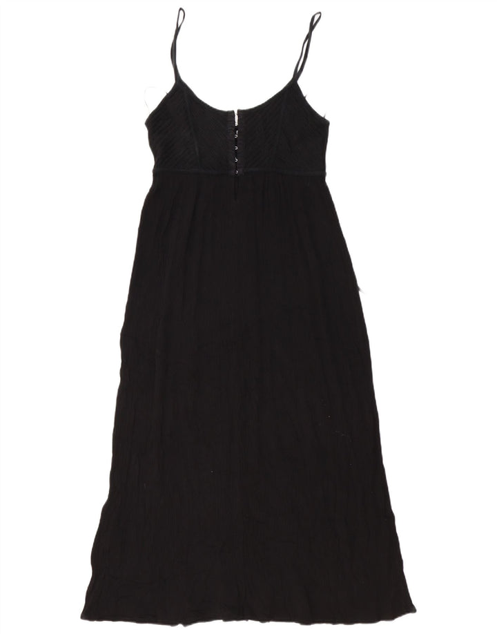 Zara Womens Maxi Sundress UK 12 Medium Black Cotton