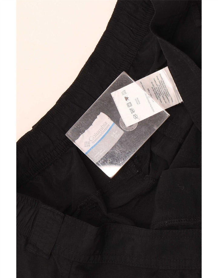Columbia Mens Omni-Shade Cargo Shorts W34 Large Black Polyester