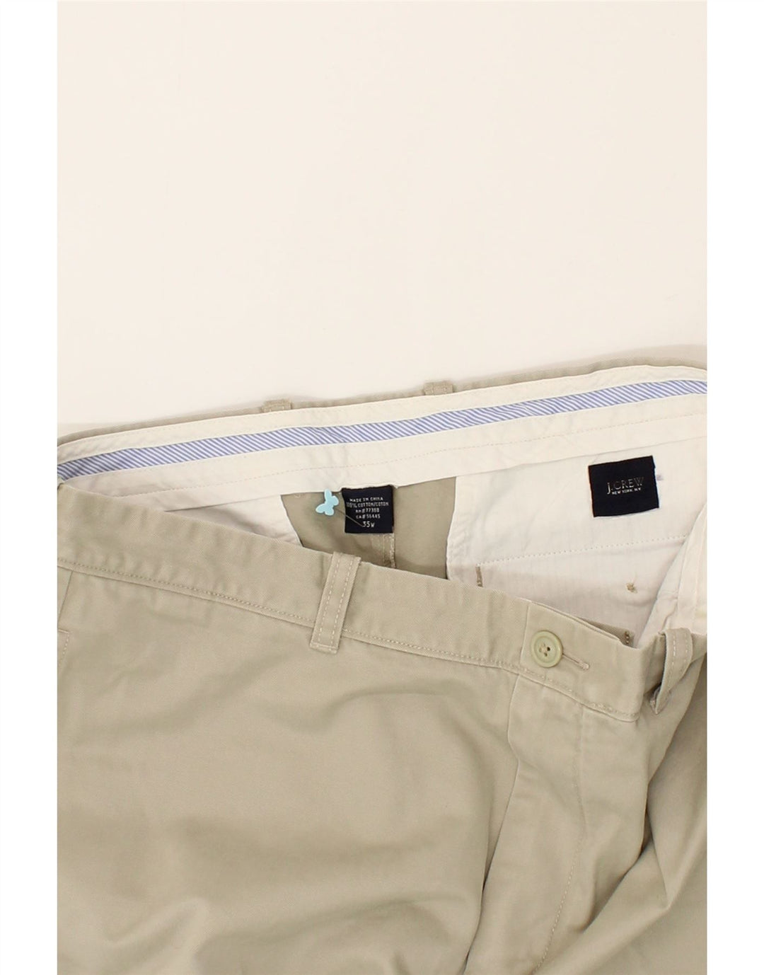 J. CREW Mens Straight Chino Trousers W35 L31 Beige Cotton Vintage J. Crew and Second-Hand J. Crew from Messina Hembry 