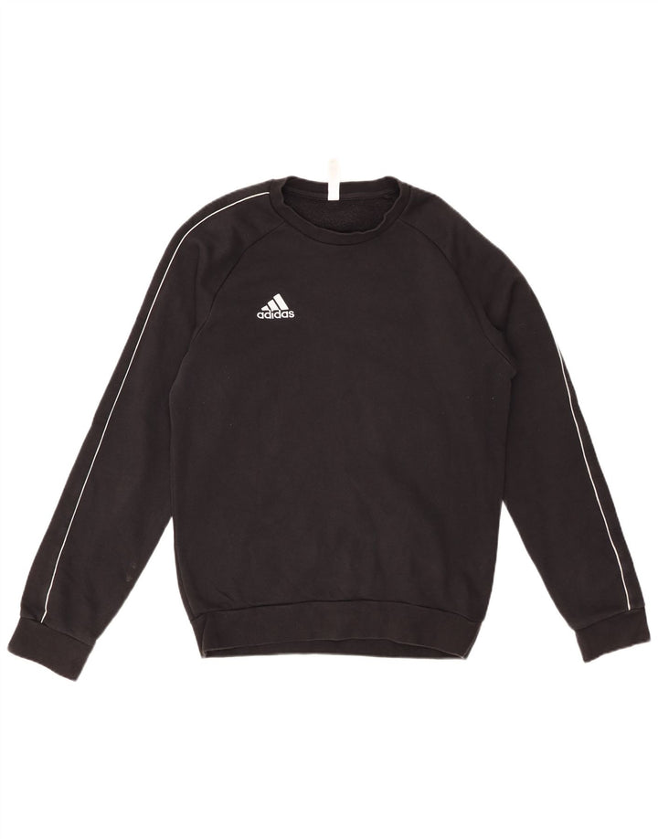 ADIDAS Mens Sweatshirt Jumper Small Black Cotton
