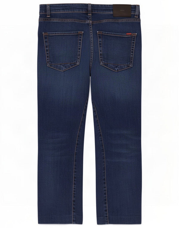 Liu Jo Mens Cropped Tapered Jeans W34 L24 Blue Cotton