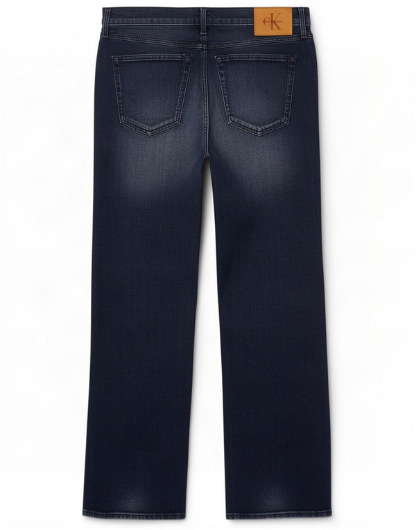 Calvin Klein Mens Straight Jeans Size 36 W36 L32 Navy Blue Cotton