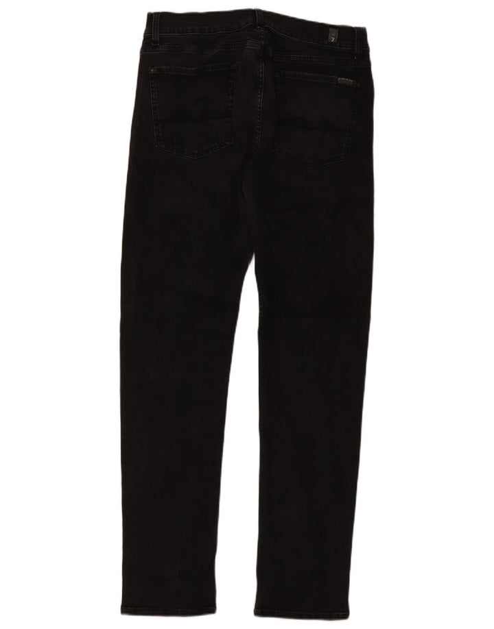 7 For All Mankind Mens Slim Jeans W34 L32 Black Cotton