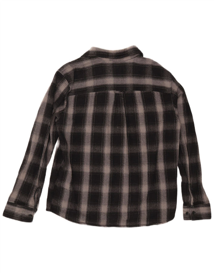 JACK & JONES Mens Flannel Shirt XL Black Check Cotton
