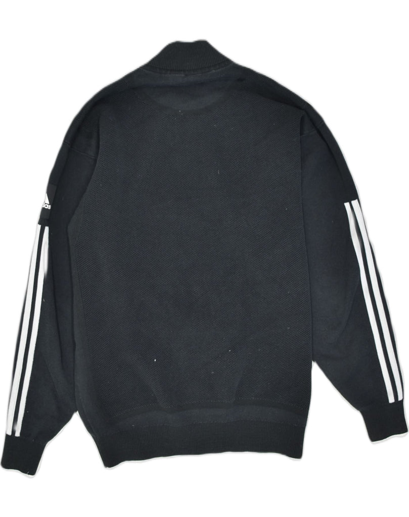 ADIDAS Mens Tracksuit Top Jacket Medium Black Cotton | Vintage | Thrift | Second-Hand | Used Clothing | Messina Hembry 