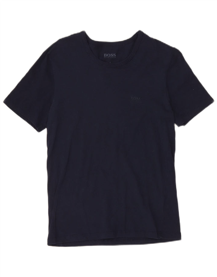 Hugo Boss Mens T-Shirt Top Small Navy Blue Cotton