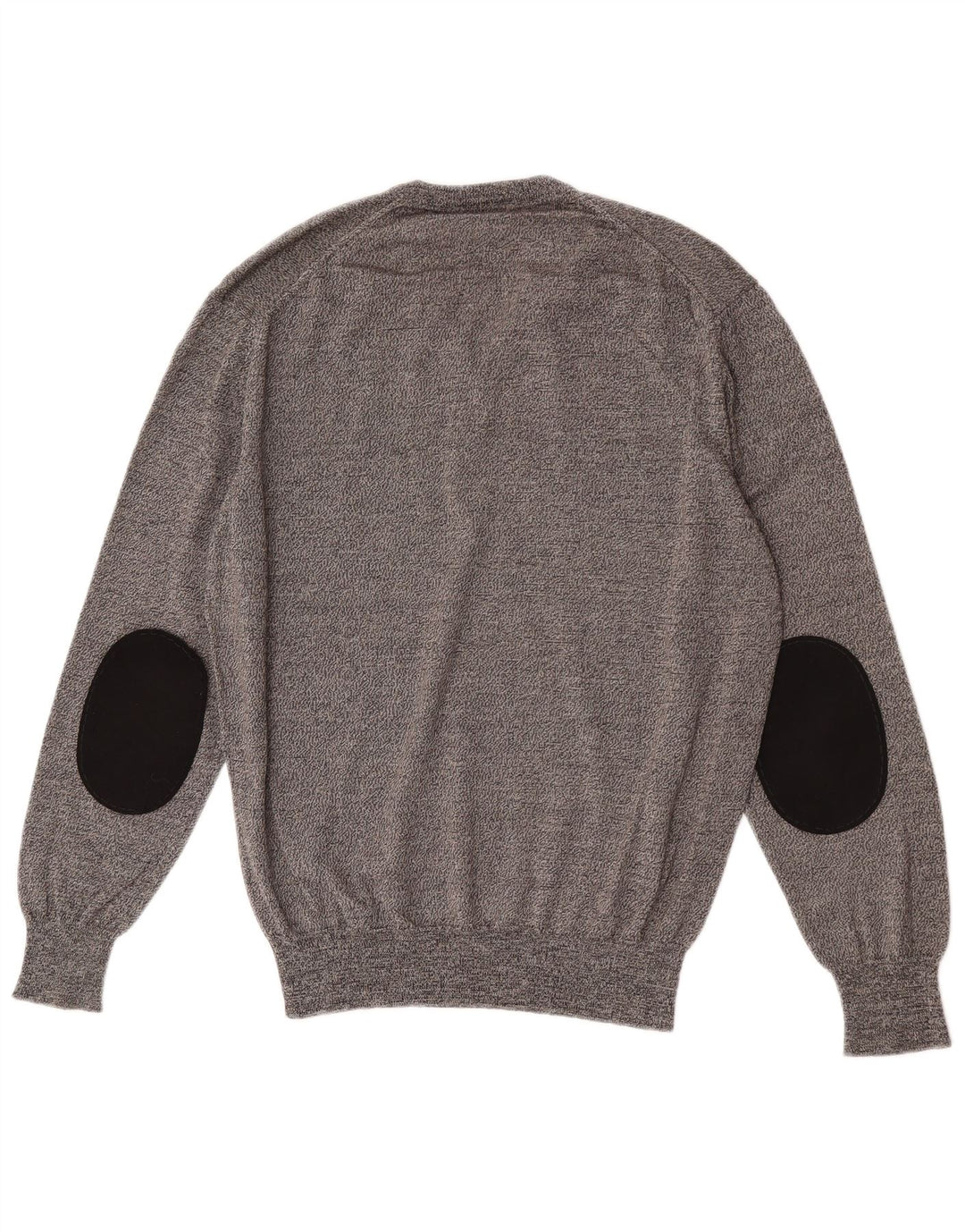 Valentino Mens V-Neck Jumper Sweater IT 48 Medium Grey Merino Wool