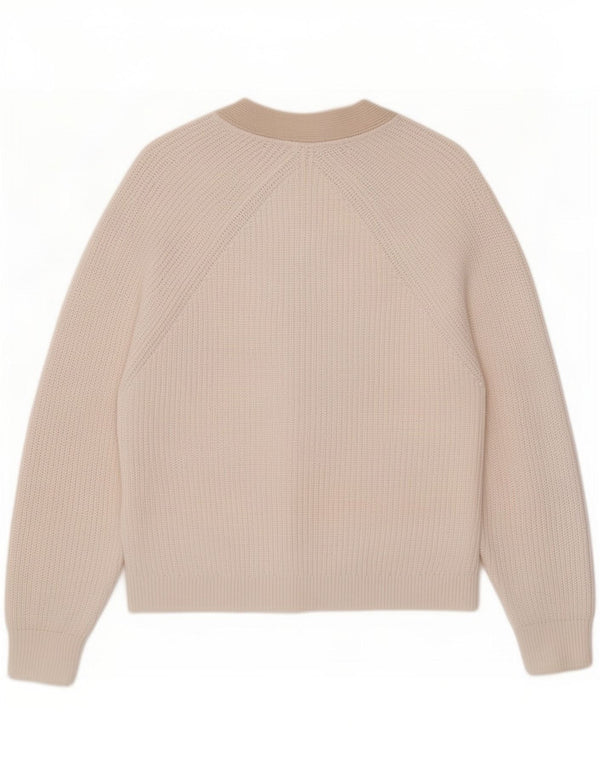 The White Company Womens Cardigan Sweater UK 14 Medium Colourblock Cotton