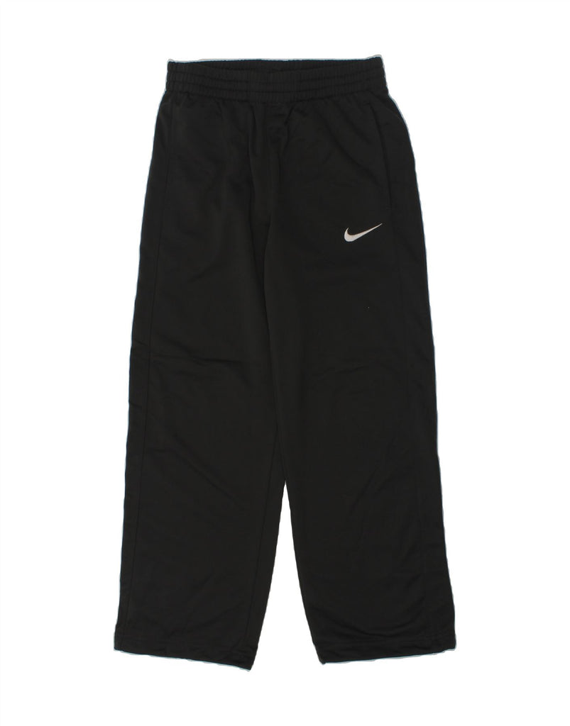 NIKE Boys Tracksuit Trousers 8-9 Years Small Black Polyester | Vintage Nike | Thrift | Second-Hand Nike | Used Clothing | Messina Hembry 
