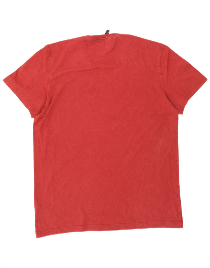 Adidas Mens Graphic T-Shirt Top Large Red Cotton