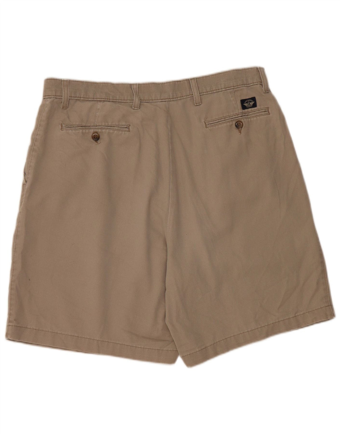 DOCKERS Mens Khakis Pegged Chino Shorts W36 Large  Beige Cotton