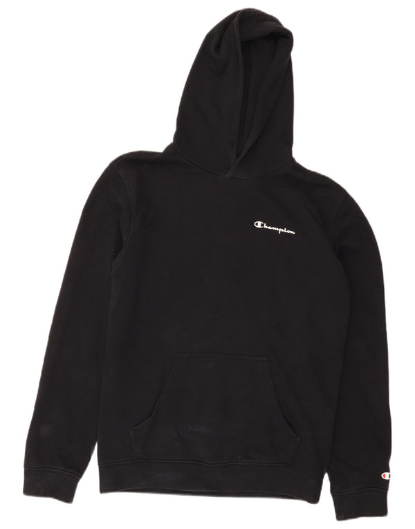 Champion Mens Hoodie Jumper Small Black Cotton