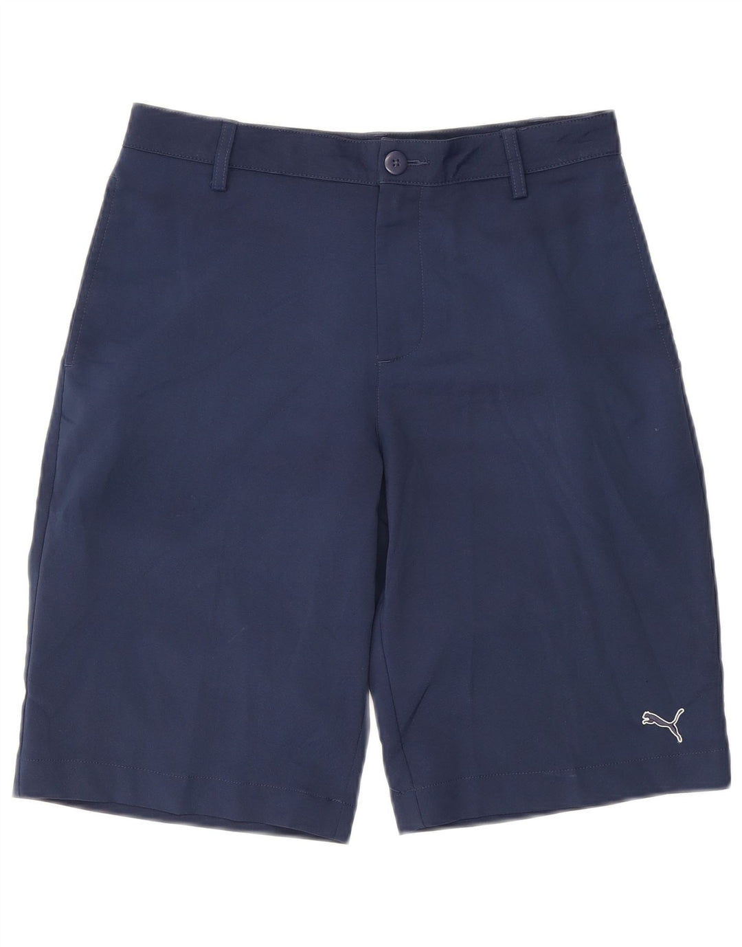 Puma Boys Chino Shorts 13-14 Years W30 Navy Blue Polyester