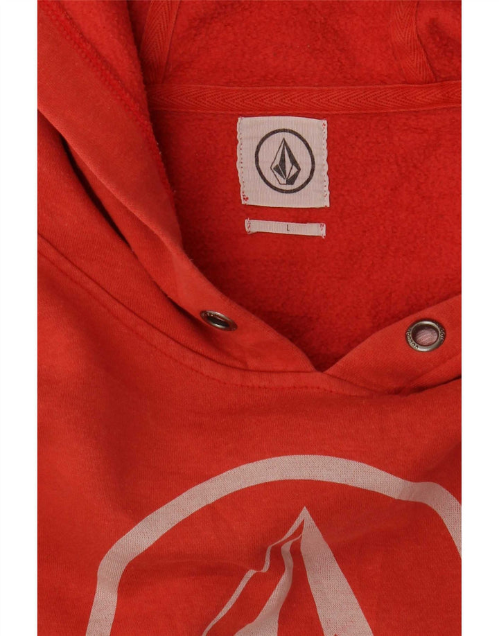 Volcom Mens Graphic Hoodie Jumper Large Orange