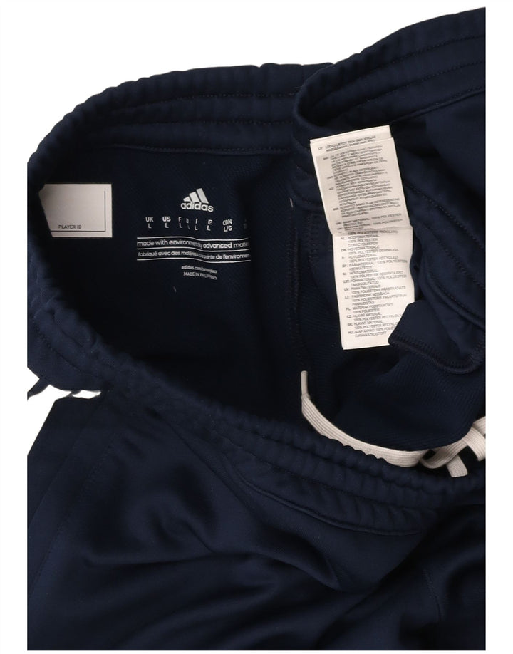 ADIDAS Mens Tracksuit Trousers Large Navy Blue Polyester