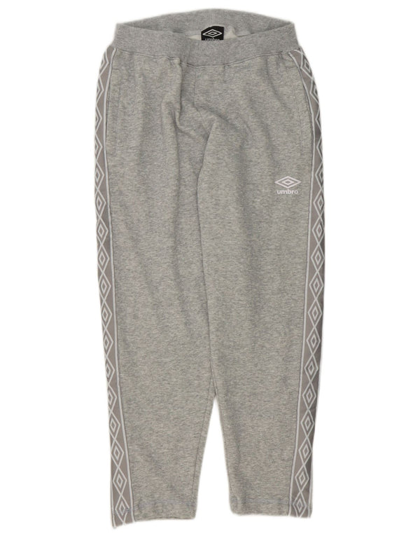 Umbro Womens Graphic Tracksuit Trousers UK 10 Small Grey Flecked Cotton
